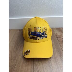P-51C Thunderbird Hat Yellow Strapback Adjust Cap Barnstormer Dakota Air Museum